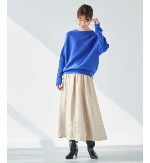 le.coeur blanc「シャイニータックギャザースカート」|スカート|