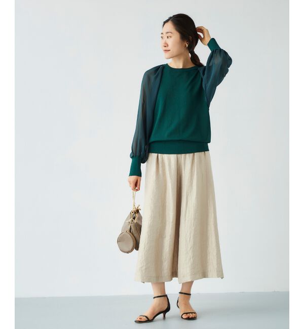 le.coeur blanc「シャイニータックギャザースカート」|スカート|