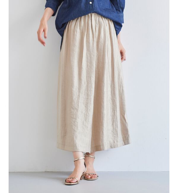 le.coeur blanc「シャイニータックギャザースカート」|スカート|