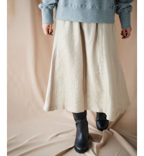 le.coeur blanc「シャイニータックギャザースカート」|スカート|