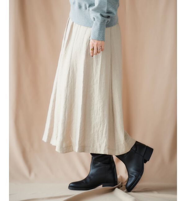 le.coeur blanc「シャイニータックギャザースカート」|スカート|
