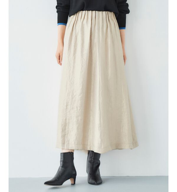 le.coeur blanc「シャイニータックギャザースカート」|スカート|