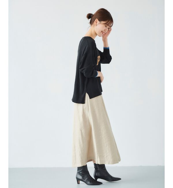 le.coeur blanc「シャイニータックギャザースカート」|スカート|