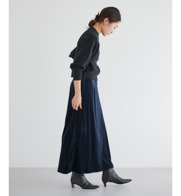 le.coeur blanc「ベロアサイドスリットスカート」|スカート|