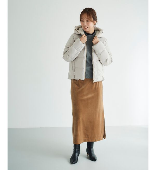 le.coeur blanc「ベロアサイドスリットスカート」|スカート|