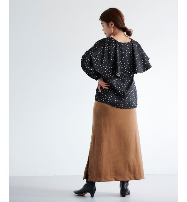 le.coeur blanc「ベロアサイドスリットスカート」|スカート|