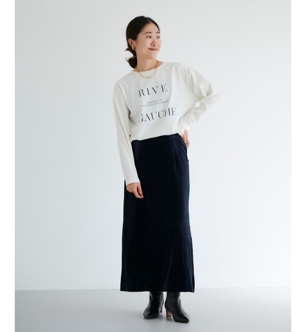 le.coeur blanc「ベロアサイドスリットスカート」|スカート|