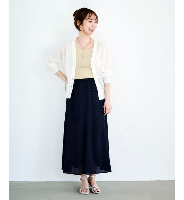 le.coeur blanc「シアーギンガムマーメイドスカート」|スカート|