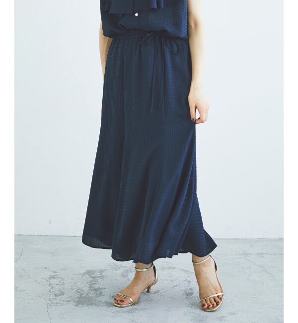 le.coeur blanc「シアーギンガムマーメイドスカート」|スカート|