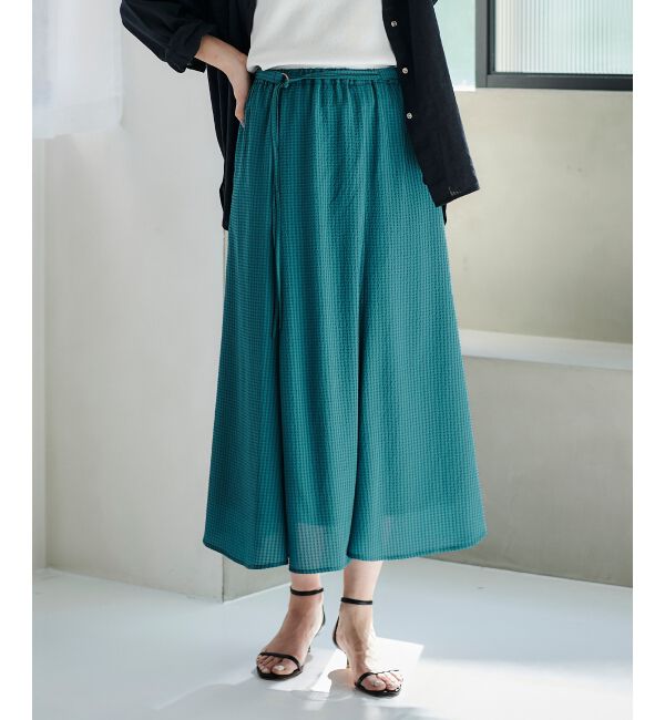 le.coeur blanc「シアーギンガムマーメイドスカート」|スカート|