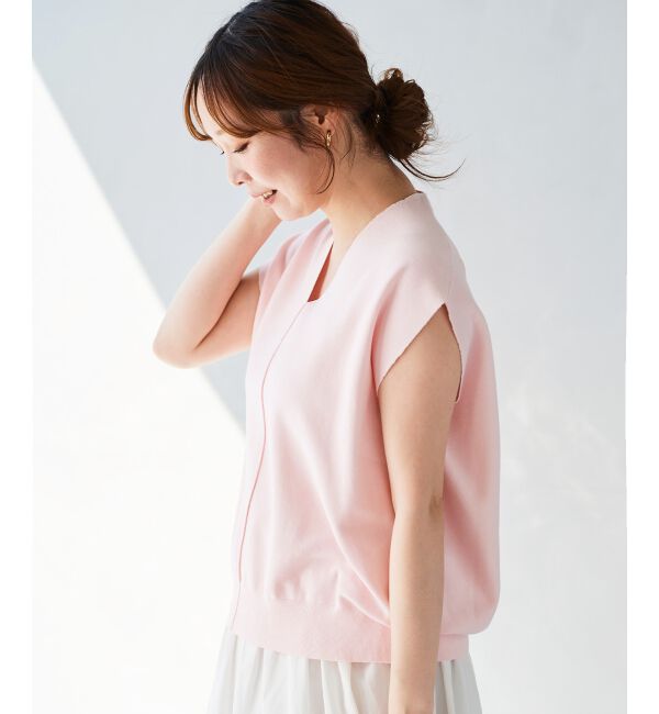 le.coeur blanc「《手洗い可能》ガーターアミコクーンシルエットニット」|ニット・セーター|