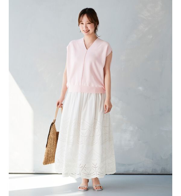 le.coeur blanc「《手洗い可能》ガーターアミコクーンシルエットニット」|ニット・セーター|