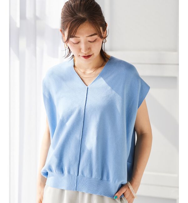 le.coeur blanc「《手洗い可能》ガーターアミコクーンシルエットニット」|ニット・セーター|