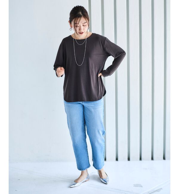 le.coeur blanc「《手洗い可能》ラウンドヘムカットソープルオーバー」|Tシャツ・カットソー|