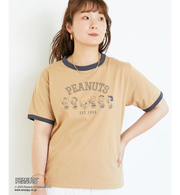  「【PEANUTS】リンガーTシャツ」|Tシャツ・カットソー|
