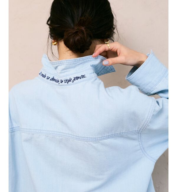  「エンブロイダリーカラーオーバーシャツ」|シャツ・ブラウス|