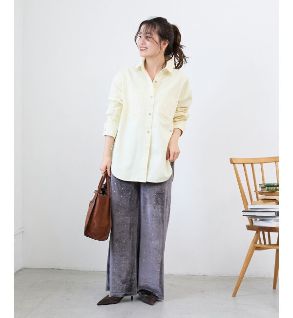  「エンブロイダリーカラーオーバーシャツ」|シャツ・ブラウス|