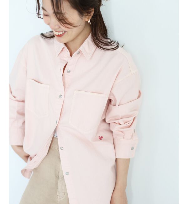  「エンブロイダリーカラーオーバーシャツ」|シャツ・ブラウス|