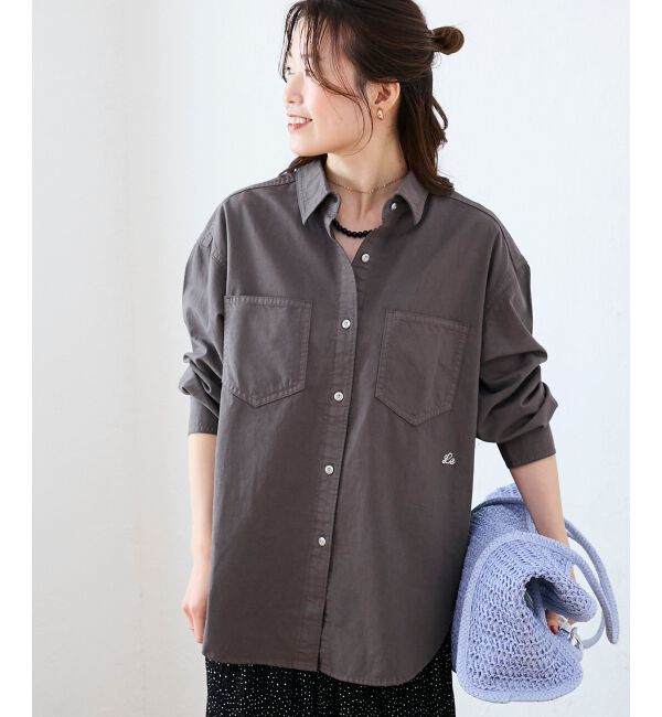  「エンブロイダリーカラーオーバーシャツ」|シャツ・ブラウス|