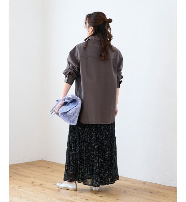  「エンブロイダリーカラーオーバーシャツ」|シャツ・ブラウス|