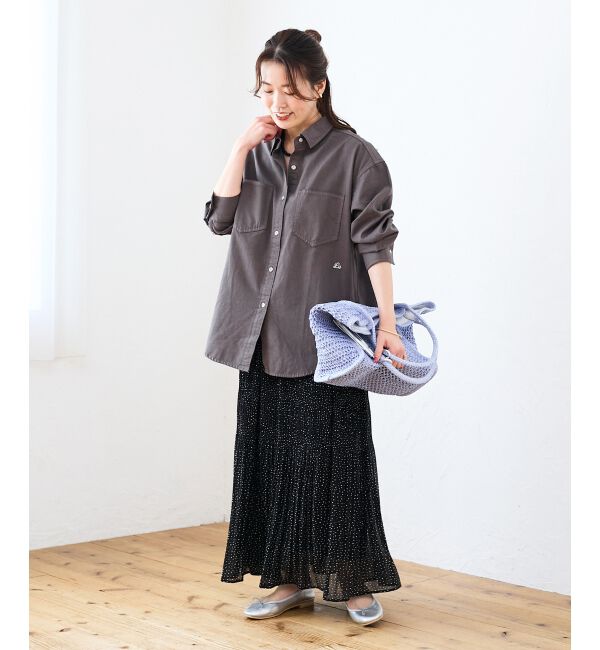  「エンブロイダリーカラーオーバーシャツ」|シャツ・ブラウス|