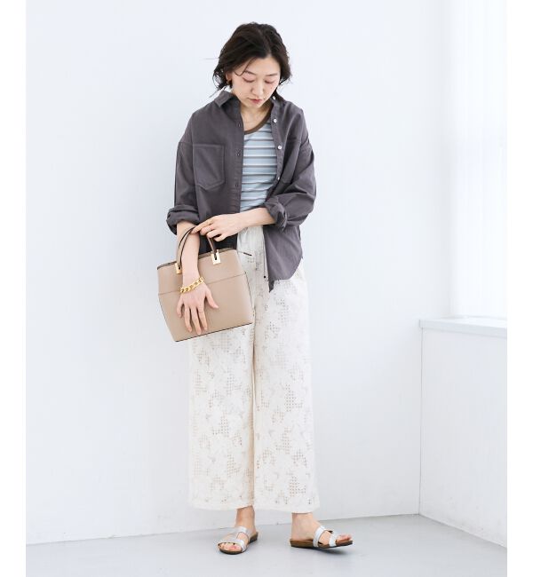  「エンブロイダリーカラーオーバーシャツ」|シャツ・ブラウス|