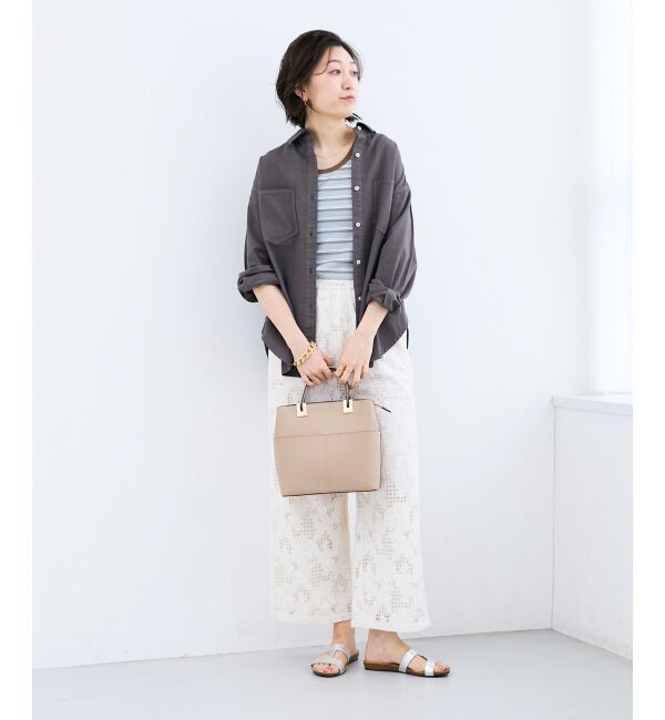  「エンブロイダリーカラーオーバーシャツ」|シャツ・ブラウス|