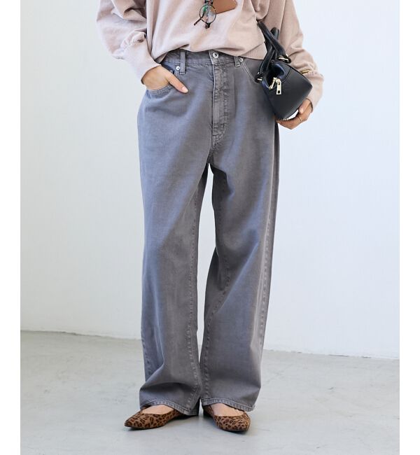  「カラーカツラギカーブパンツ」|その他|L／グレー