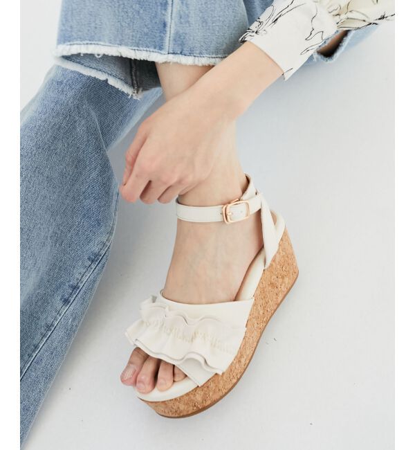 MAJESTICLEGON「フカフカフリルサンダル」|サンダル|