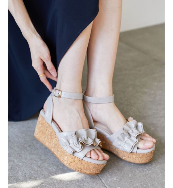 MAJESTICLEGON「フカフカフリルサンダル」|サンダル|