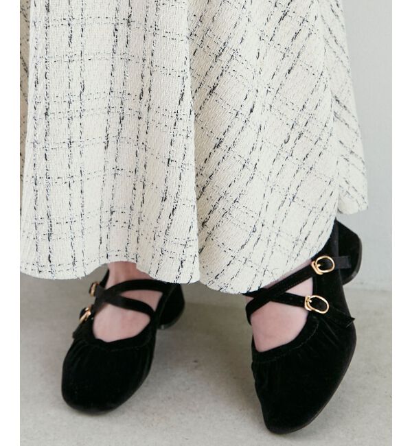 MAJESTICLEGON「レディギャザーストラップパンプス」|パンプス|