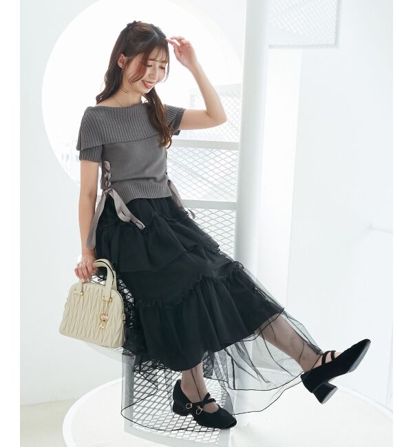 MAJESTICLEGON「レディギャザーストラップパンプス」|パンプス|