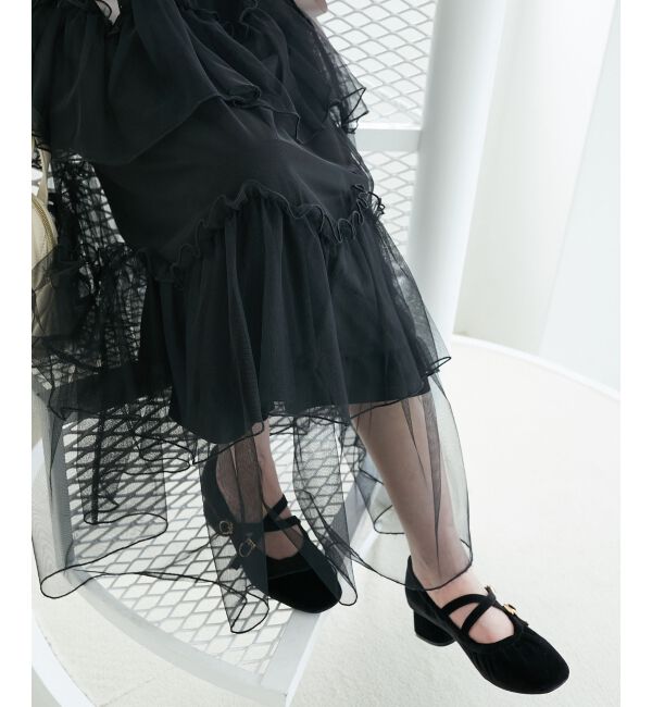 MAJESTICLEGON「レディギャザーストラップパンプス」|パンプス|