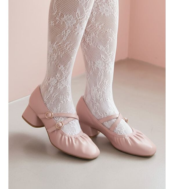 MAJESTICLEGON「レディギャザーストラップパンプス」|パンプス|