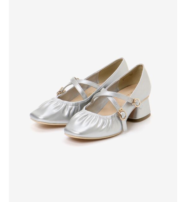 MAJESTICLEGON「レディギャザーストラップパンプス」|パンプス|