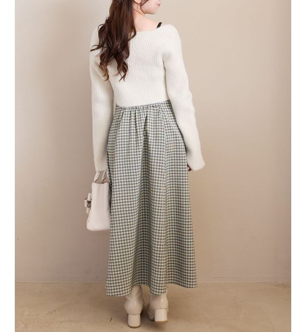  「シャギーカーデセットキャミワンピース」|ワンピース|