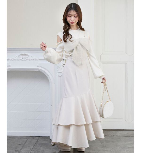  「ビッグリボンチェーン付きニット」|ニット・セーター|