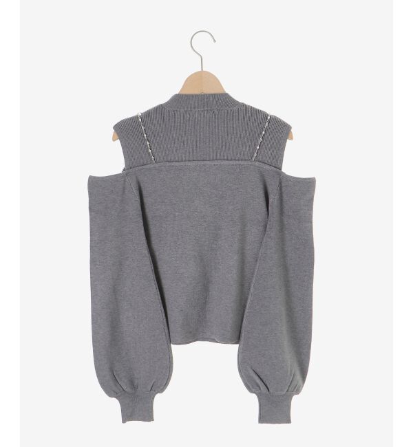  「ビッグリボンチェーン付きニット」|ニット・セーター|