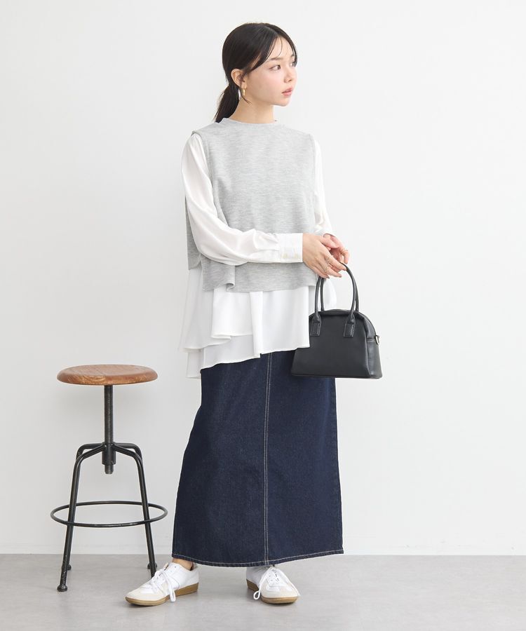 earth music&ecology「ナローデニムスカート」|タイト|