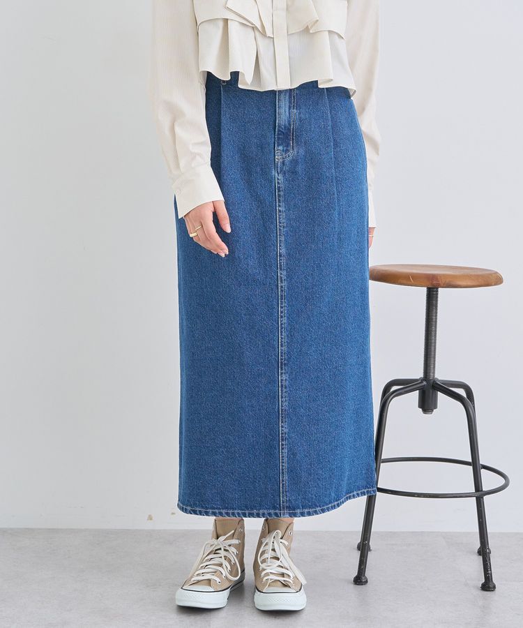 earth music&ecology「ナローデニムスカート」|タイト|