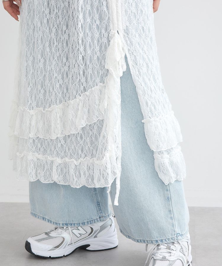 earth music&ecology「2wayレースレイヤードスカート」|スカート|