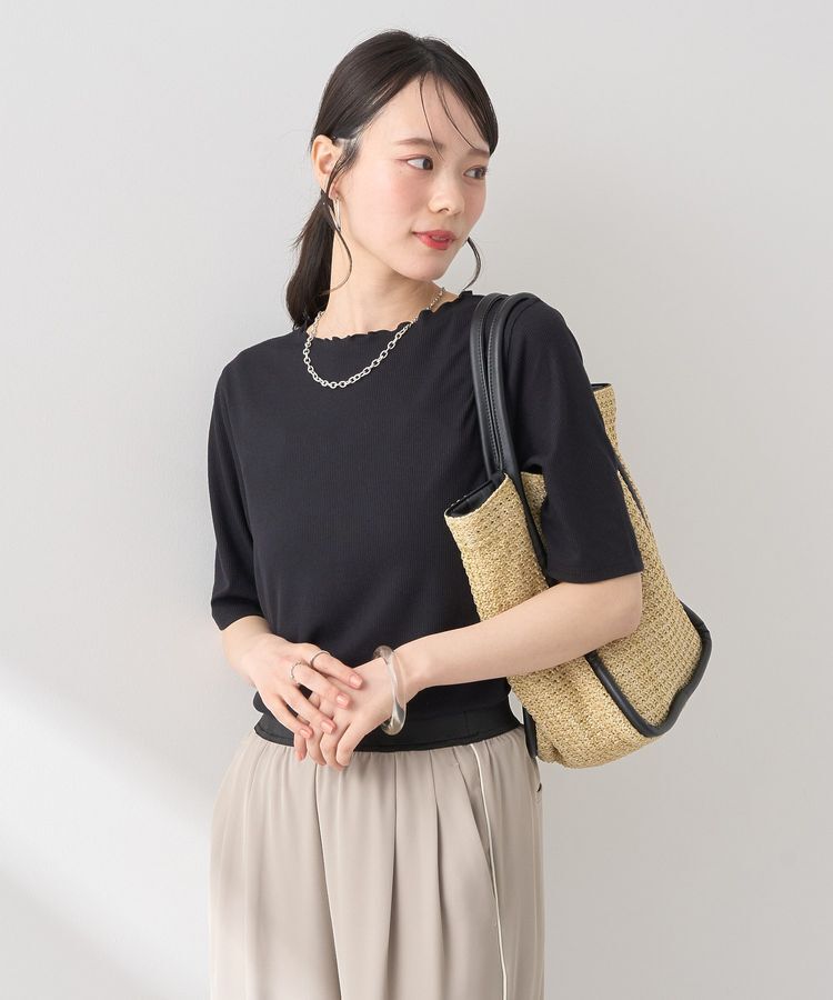 earth music&ecology「リブメローショートスリーブプルオーバー」|Tシャツ・カットソー|