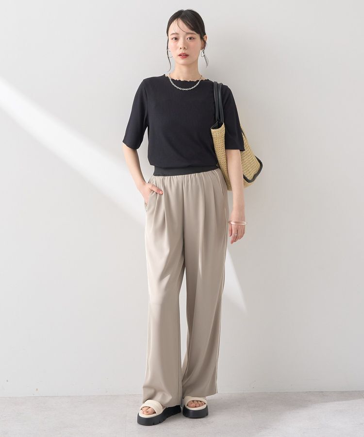 earth music&ecology「リブメローショートスリーブプルオーバー」|Tシャツ・カットソー|