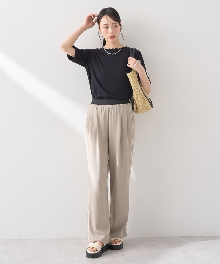 earth music&ecology「リブメローショートスリーブプルオーバー」|Tシャツ・カットソー|