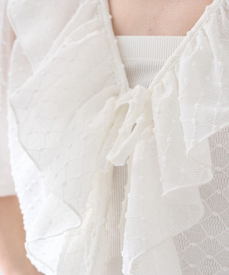 earth music&ecology「ラッフルカットショートボレロ」|カーディガン|