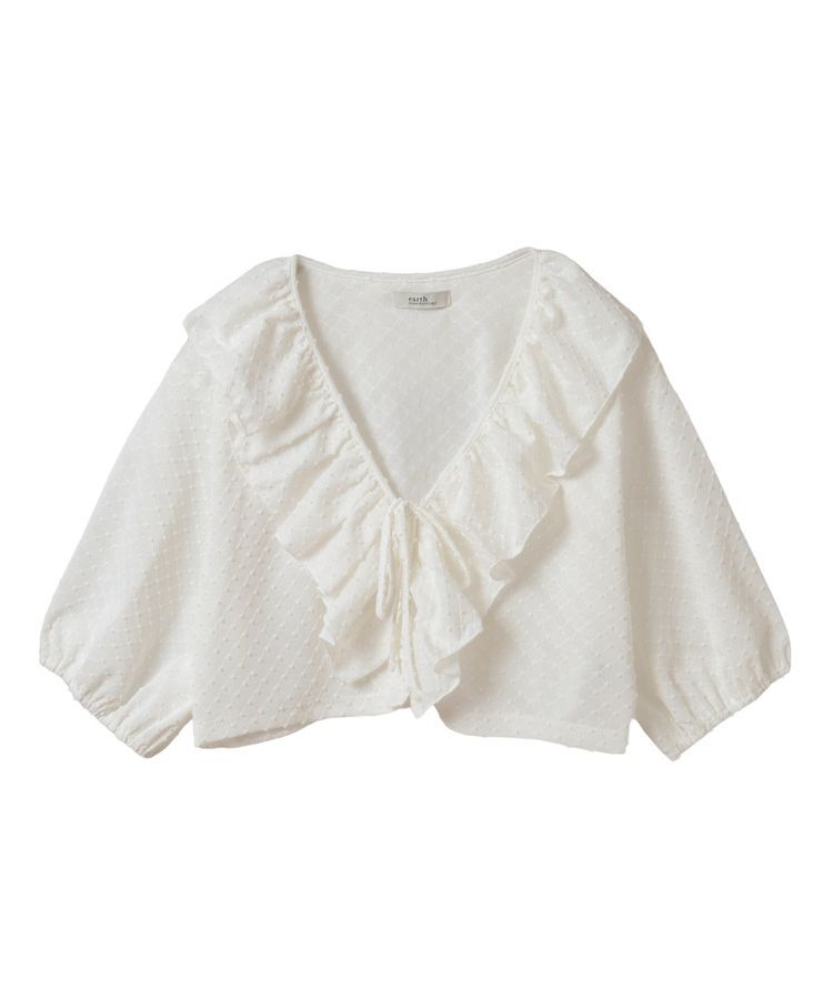 earth music&ecology「ラッフルカットショートボレロ」|カーディガン|