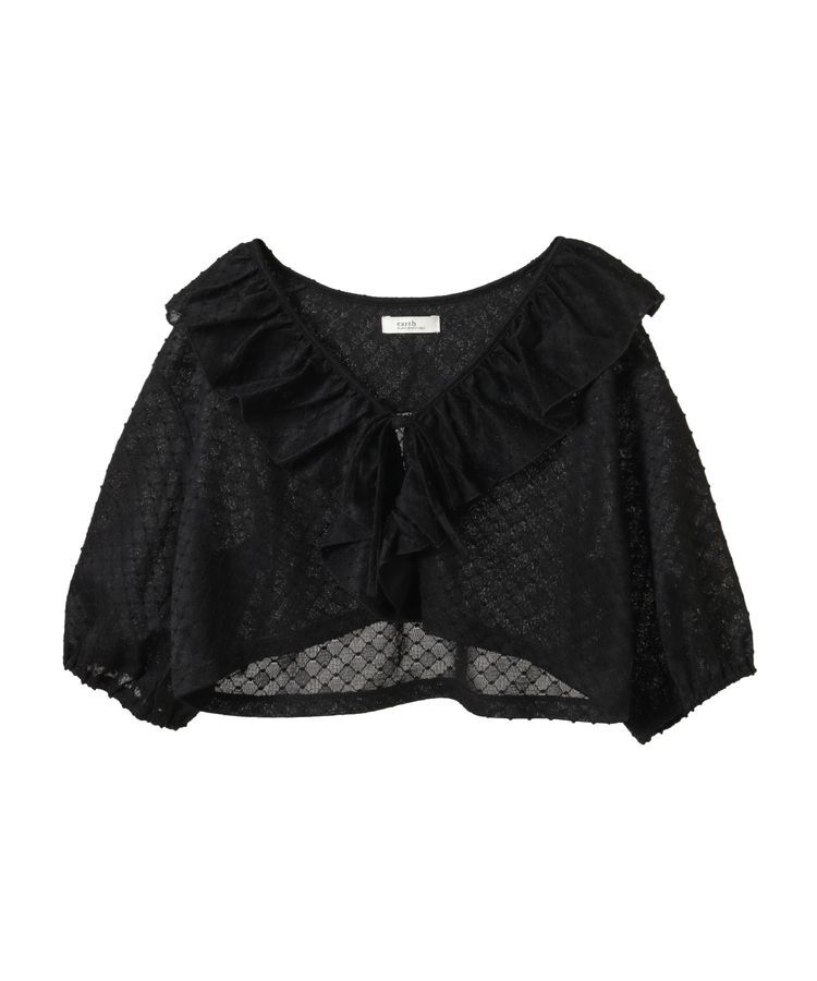 earth music&ecology「ラッフルカットショートボレロ」|カーディガン|