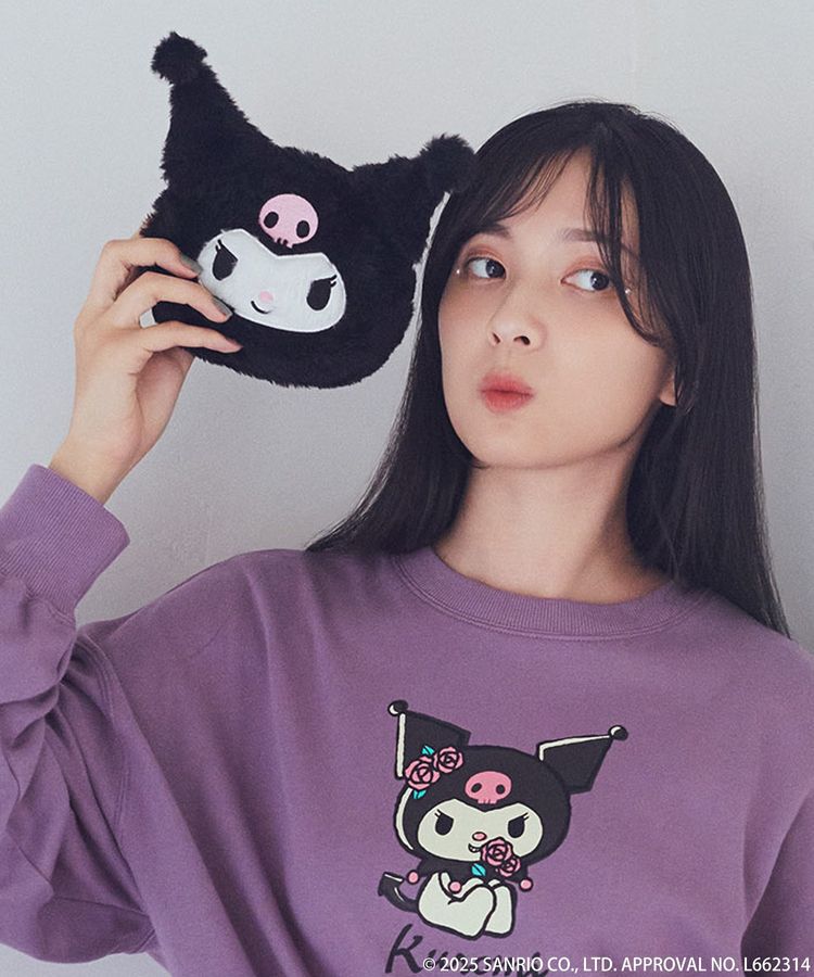 earth music&ecology「マイメロディ&クロミ/earth フェイスポーチ」|ポーチ|