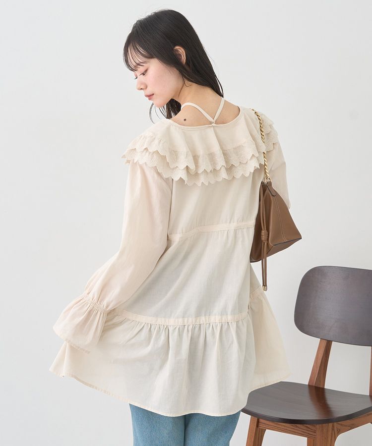 earth music&ecology「サイドリボンラッフルミニワンピース」|ワンピース|