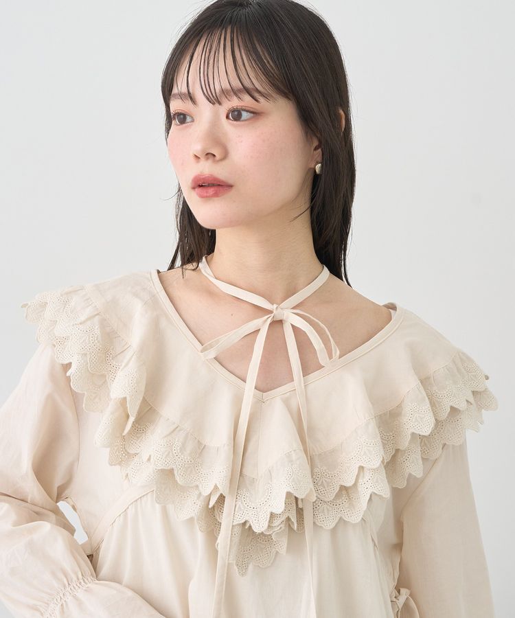 earth music&ecology「サイドリボンラッフルミニワンピース」|ワンピース|